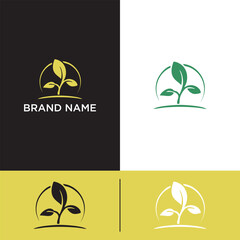 Plant Leaf Simple logo designs vector