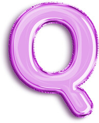 Purple Foil Balloon Letter Q