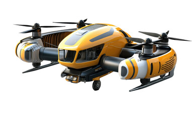 3D Cargo Drone Cartoon Transparent PNG