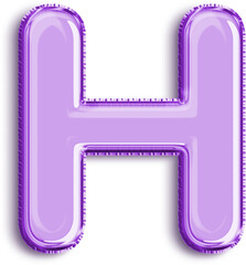 Violet Foil Balloon Letter H