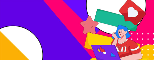 Business People Flat Vector Concept Operation Hand Drawn Illustration
