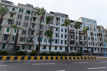 Obraz premium Old Historical house in the old town of Alexandria Egypt