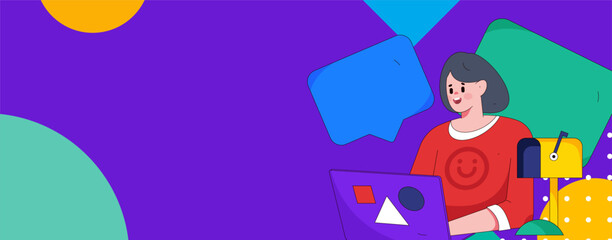 Business People Flat Vector Concept Operation Hand Drawn Illustration
