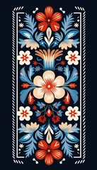 Foto op Canvas Romanian traditional pattern illustration  © Andrus Ciprian