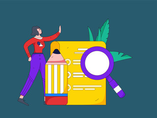 Business People Flat Vector Concept Operation Hand Drawn Illustration
