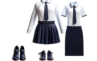 Pleated Skirt in 3D Cartoon School Transparent PNG