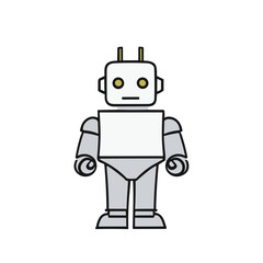 正面から見るロボットのイラスト