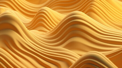 Obraz premium An intriguing orange-yellow 3D topographic line contour map background adorned with wave-like patterns, delivering a visually captivating geospatial aesthetic.