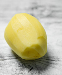 Fresh peeled potatoes.