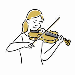 バイオリンを弾く女性