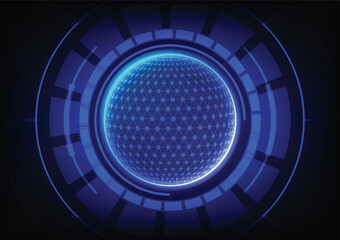 hub abstract blue background