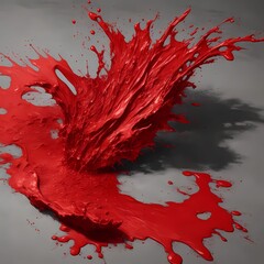 red paint splash Generative AI