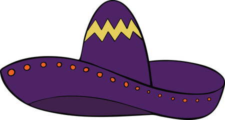Mexican Sombrero Traditional mexican hat vector illustration 