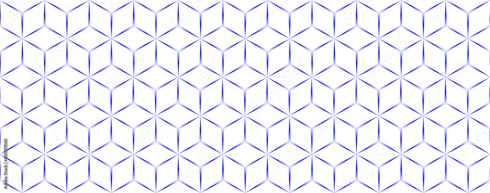 Poster seamless blue pattern with geometric ornament. 3d square pattern design, modern stylish texture. rep