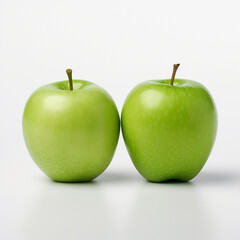 green apples isolated on white