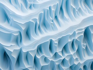 close up blue ice wave texture background