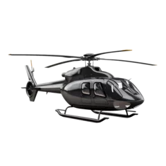 Tuinposter Black helicopter on transparent background © Nazmus