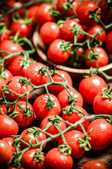 Fresh tomatoes macro.