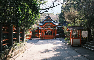 美しい枚聞神社の風景