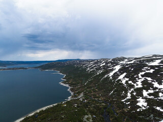Drone photo of Hardangervidda in Norway
