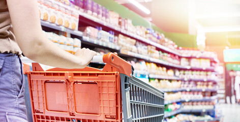 Shopping cart in store