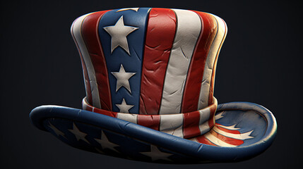 Uncle Sams american hat - obrazy, fototapety, plakaty