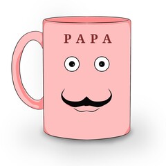 cartoon mug PAPA
