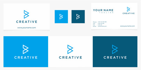 infographic design elements with letter b creative simple logo 
