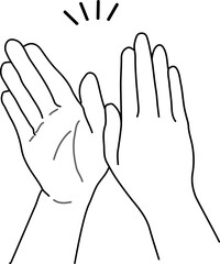 Fototapeta premium ハイタッチをする2つの手