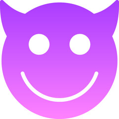 Smiley Emoji Emoticon Glyph Gradient Icon pictogram symbol visual illustration
