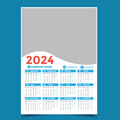 2024 calendar template, Easy Editable File