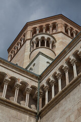 view of the old town of Italian city Trento.