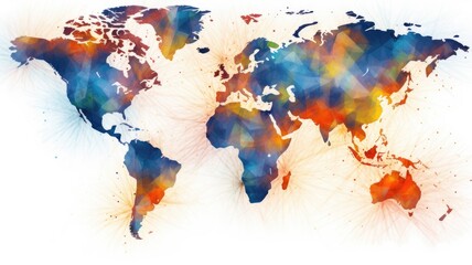 An image of a world map, highlighting the influence of geographic background on experiences and perspectives