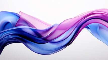 Fluides en rose, violet et bleu sur fond blanc. - obrazy, fototapety, plakaty