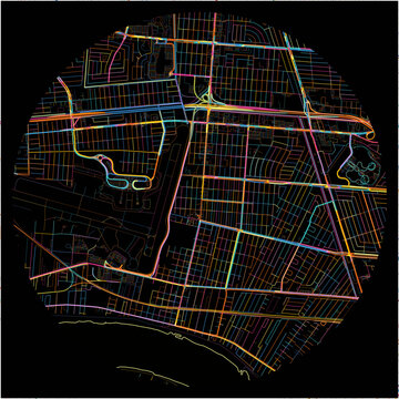 Colorful Map of Kenner, Louisiana with all major and minor roads.