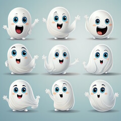 Obraz premium Friendly Ghost Cartoon - Professional Design