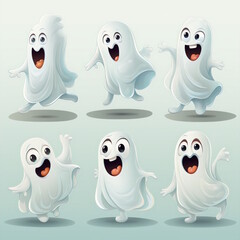 Friendly Ghost Cartoon - Professional Design