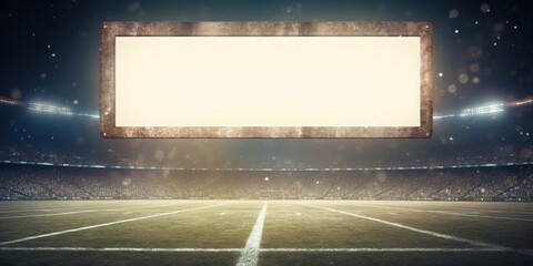 sports stadium background wallpaper with scoreboard template for mock up design - obrazy, fototapety, plakaty