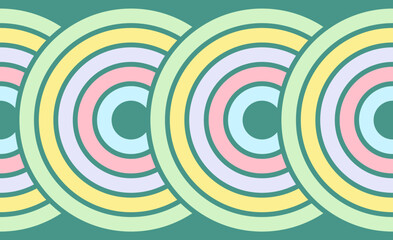 Aesthetic background pattern of spiral circle lines with romantic colors.
