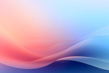 Fototapeta premium Smooth gradient waves of pink fading into deep blue