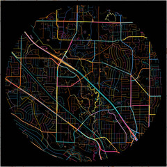 Colorful Map of CoonRapids, Minnesota with all major and minor roads.