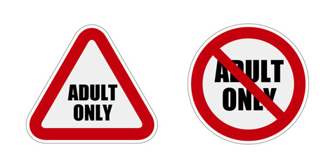 adult only panneau rouge barré