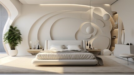 Modern room interior design created with AI