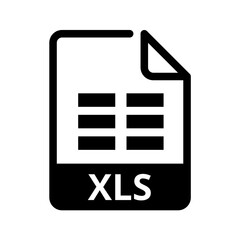 XLS File Icon. Vector File Format. Database File Extension Modern Flat Design
