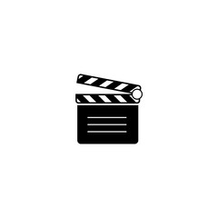 Film clap icon isolated on white background 