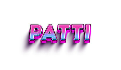 Patti Colorful 3d Abstract Text name