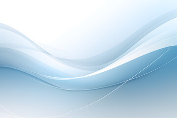 Abstract blue wavy design with light gradient and soft white highlights