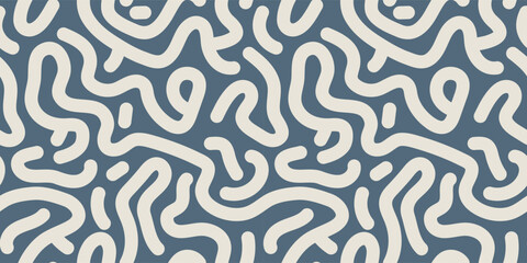 Hand drawn abstract seamless pattern