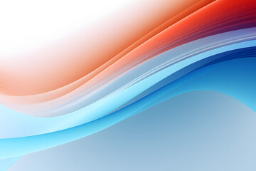 Obraz premium Vibrant waves of blue orange and red flow seamlessly