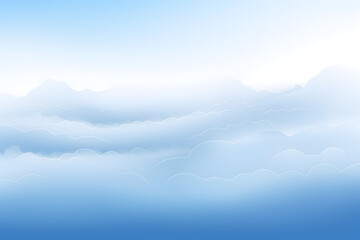 Soft clouds spread across a tranquil blue gradient sky